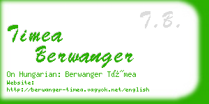timea berwanger business card